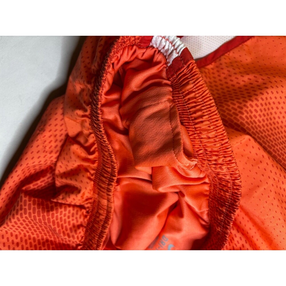 Nike Women's Large Tempo Running Shorts Dri-FIT Orange Digital Dot Print White - Picture 5 of 11